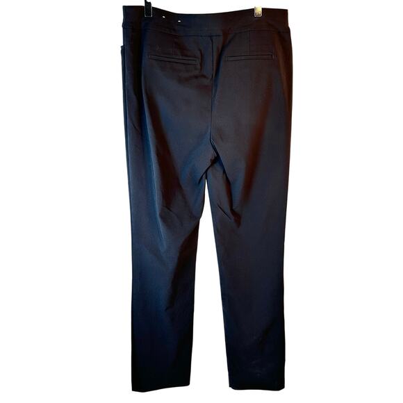 Chico's Black Slim Trousers Size 10R Minimalist Stretch Pants Y2K Workcore - Picture 3 of 4